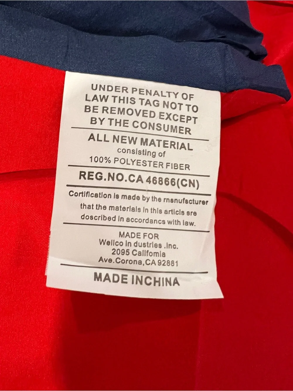 Reversible Red & Navy King Size with 2 Shams
